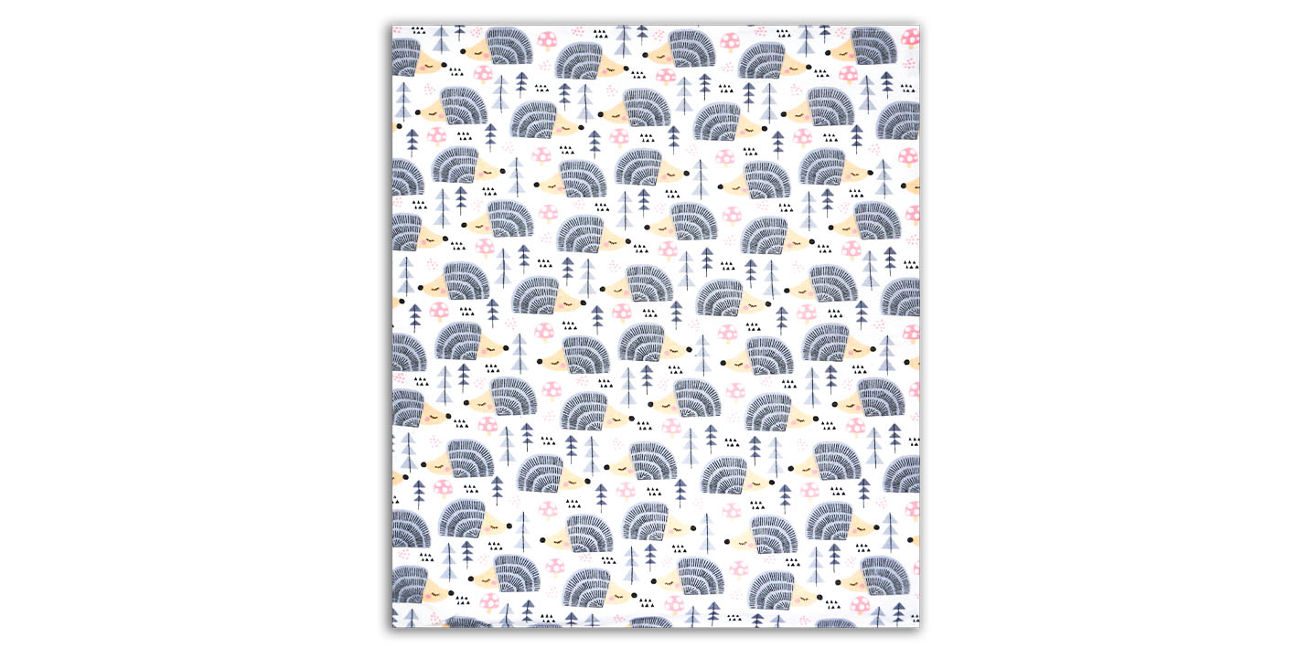 Pieluchocerata flanelowa jeż szary